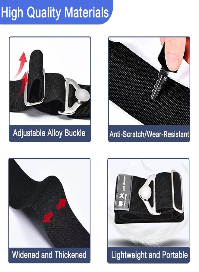 QQM Travel Belt for Luggage, Adjustable 2-in-1 Elastic Luggage Straps, Add a Bag Luggage Straps Suitcase Travel Belt Over Handle for Carry On Bag, Travel Essential Accessories- Black - Image 5